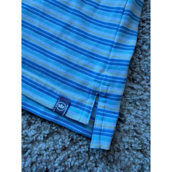 Peter Millar Polo size XL; Striped Green, white & Yellow; Performance Material - Picture 11 of 11